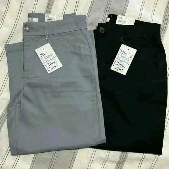 croft & barrow Pants - Croft & Barrow New with Tags Women’s Capri Mid Rise Size 4 Black and Gray